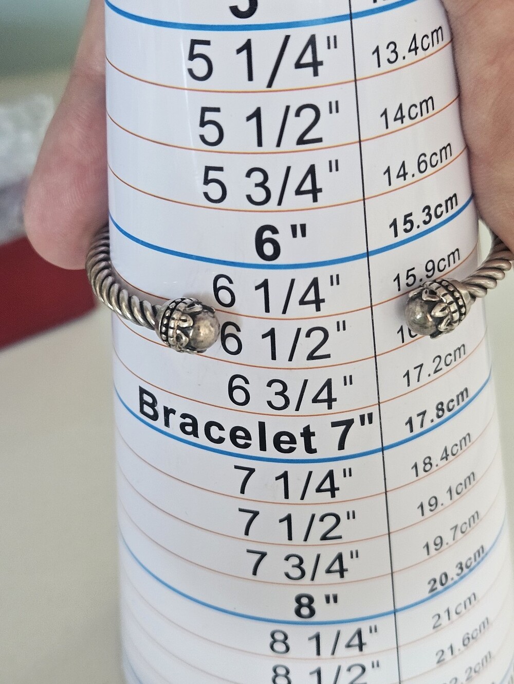 Vintage 3.8mm Designer Southwestern Twisted Rope Sterling Silver Cuff Bracelet - Picture 5 of 5